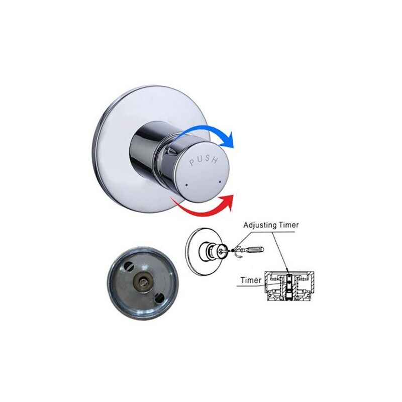 Commercial Timed Flow Concealed Non Concussive Shower Mixer Valve ...