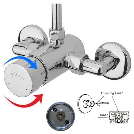 BUYAPARCEL Commercial Timed Flow Exposed Non Concussive Shower Mixer Valve - Temp Control