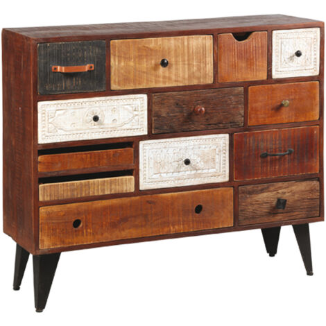 Commode 13 tiroirs - bois naturel