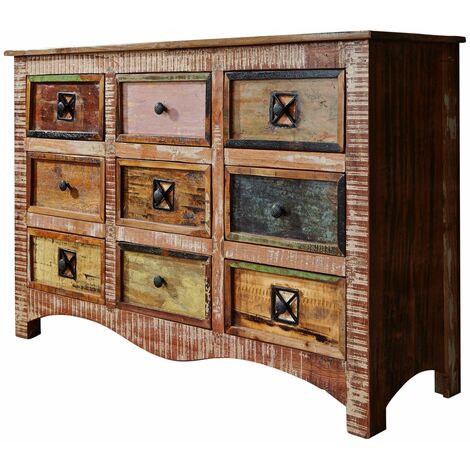 Commode 130x40 Bois de récupération laqué Multicolore NATURE OF SPIRIT 59 - multicolore