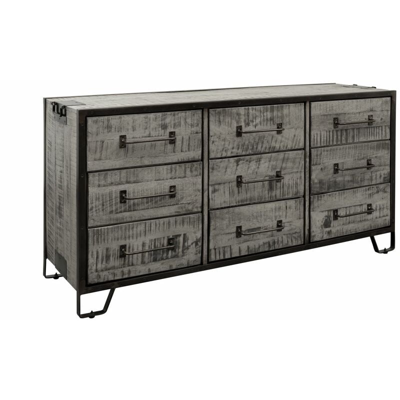Buffet 150x45 Manguier laqué Gris heavy industry 118