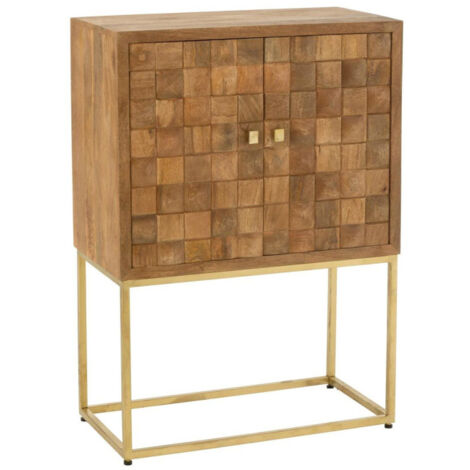 Commode 2 Portes sur Pied "Nino" 122cm Naturel