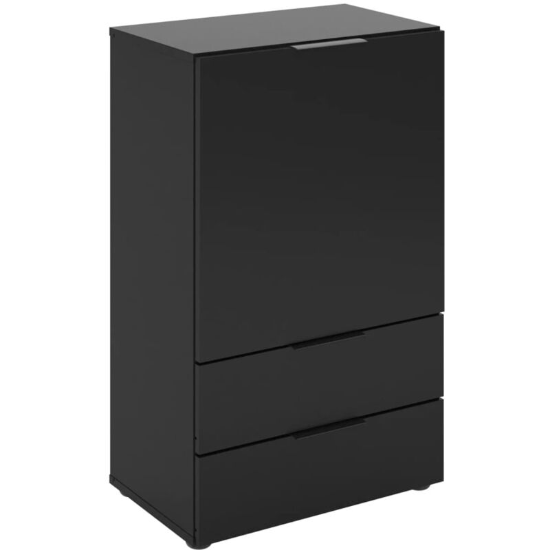 Commode avec tiroir et portes 49,7x31,7x81,3 cm noir FMD