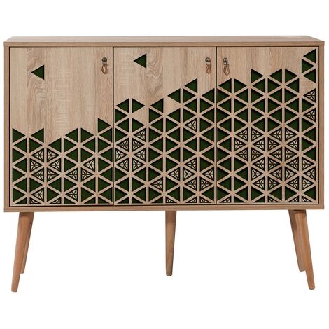 Commode 3 portes en bois clair Kiza 121