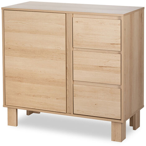 Commode 3 tiroirs 1 porte Littlesky by Klups Olivia Bois