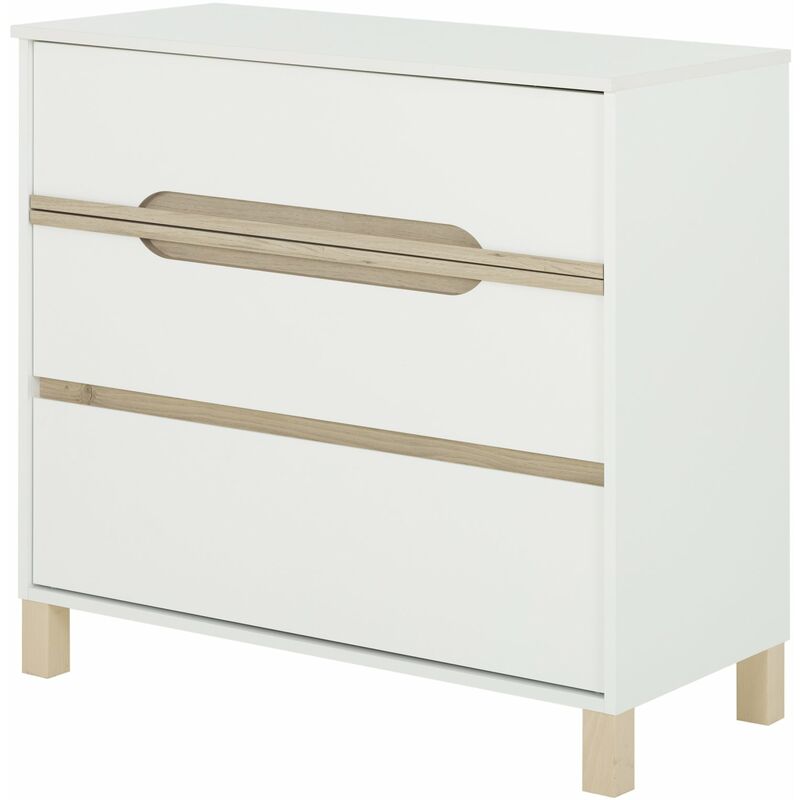 Commode 3 tiroirs - Blanc