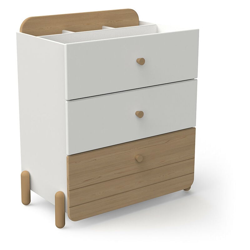 Commode 3 tiroirs Edaj blanc