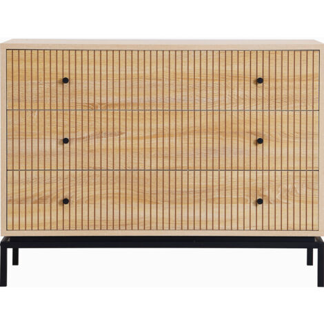 Commode 3 tiroirs effet bois 105 cm - Talia