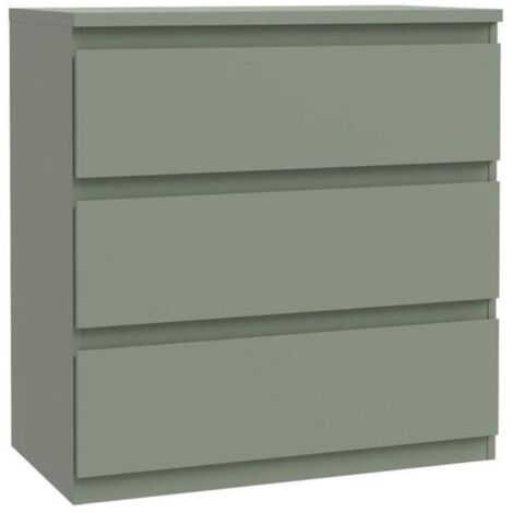 Commode 3 tiroirs Forte EMOK211-U59 77,2 x 42 x 79,8 cm Sauge Mat
