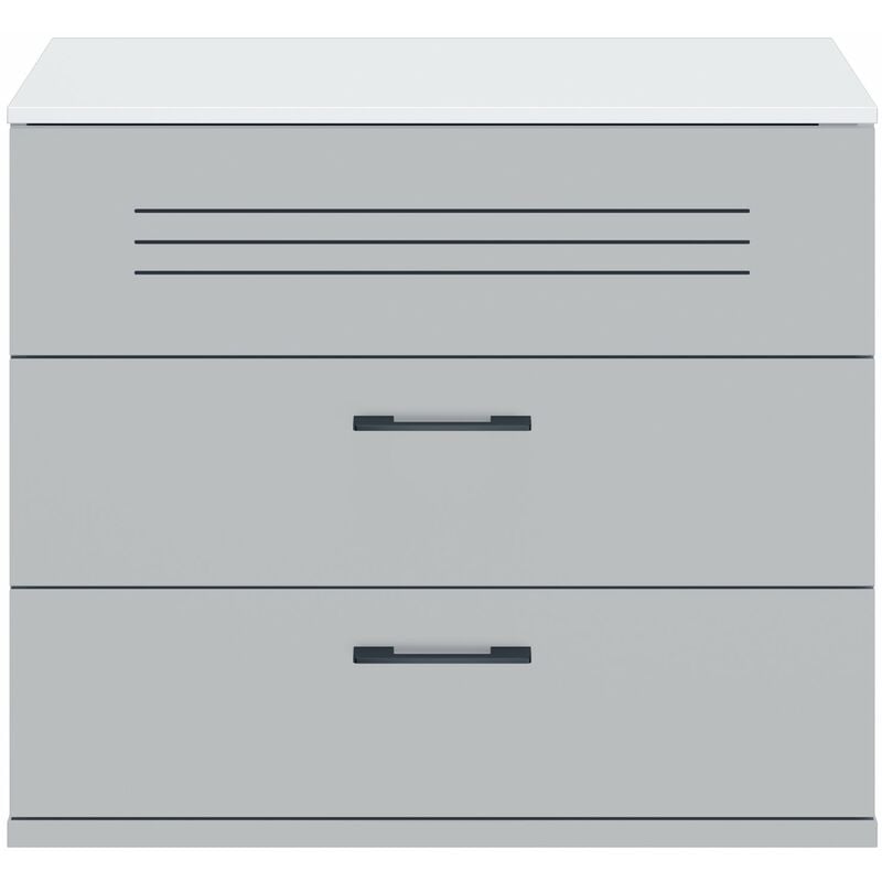 Commode 3 tiroirs - Gris moon