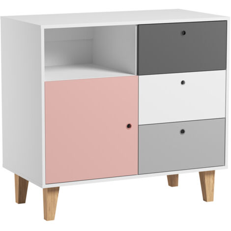 Commode 3 tiroirs Vox Concept Rose
