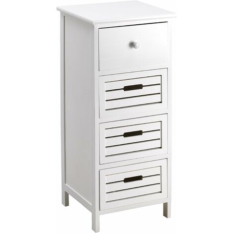 Commode 4 Tiroirs Blanc