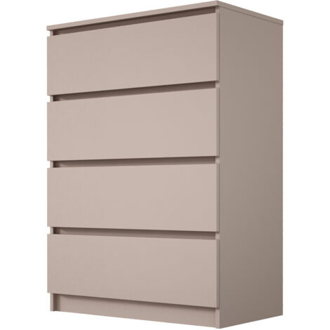 Commode : 4 tiroirs, caramel, 70 × 100 × 39 cm