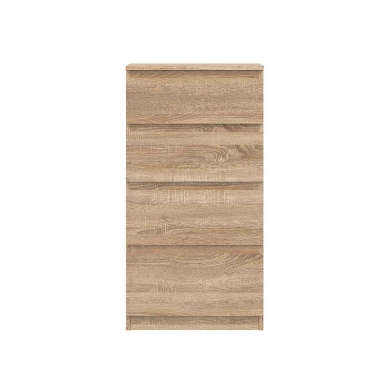 Commode 4 tiroirs Chêne clair - qiz - l 54.5 x l 35 x h 105 cm