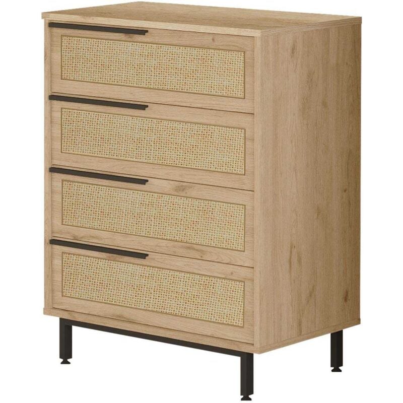 Commode en aggloméré et effet cannage Only