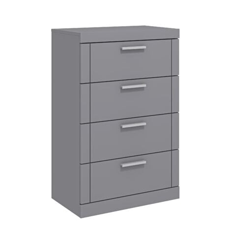 Commode 4 tiroirs, Buffet et enfilade,Buffet GALANO Kimberley – 59.6cm L X 35.2cm W X 91.6cm H – Meuble de Salon Moderne - Couleur gris froid