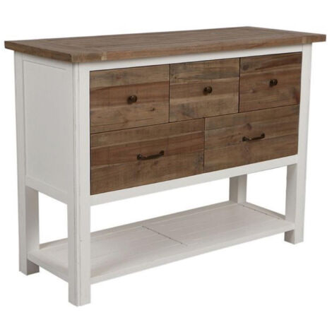 Commode 5 tiroirs - Bois - Blanc - Interior's