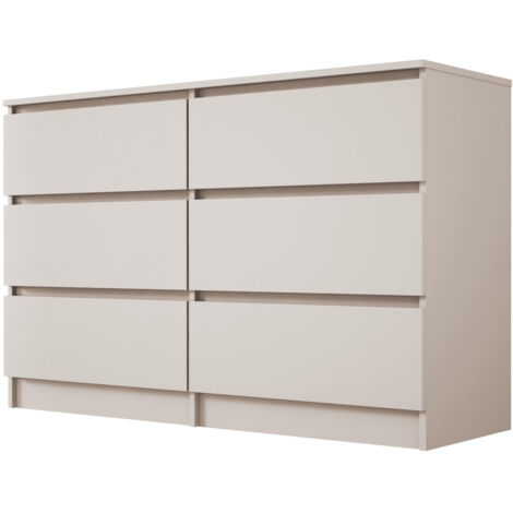 Commode : 6 tiroirs, cachemire, 120 × 79 × 39 cm