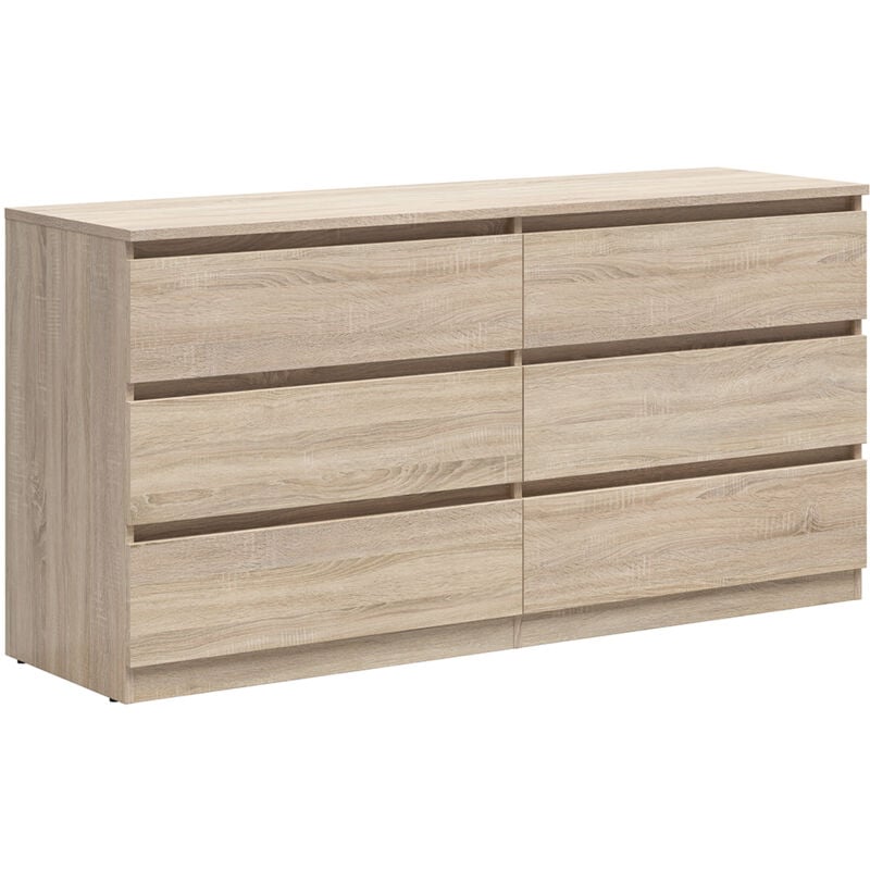 Commode 6 tiroirs Edwin Bois clair