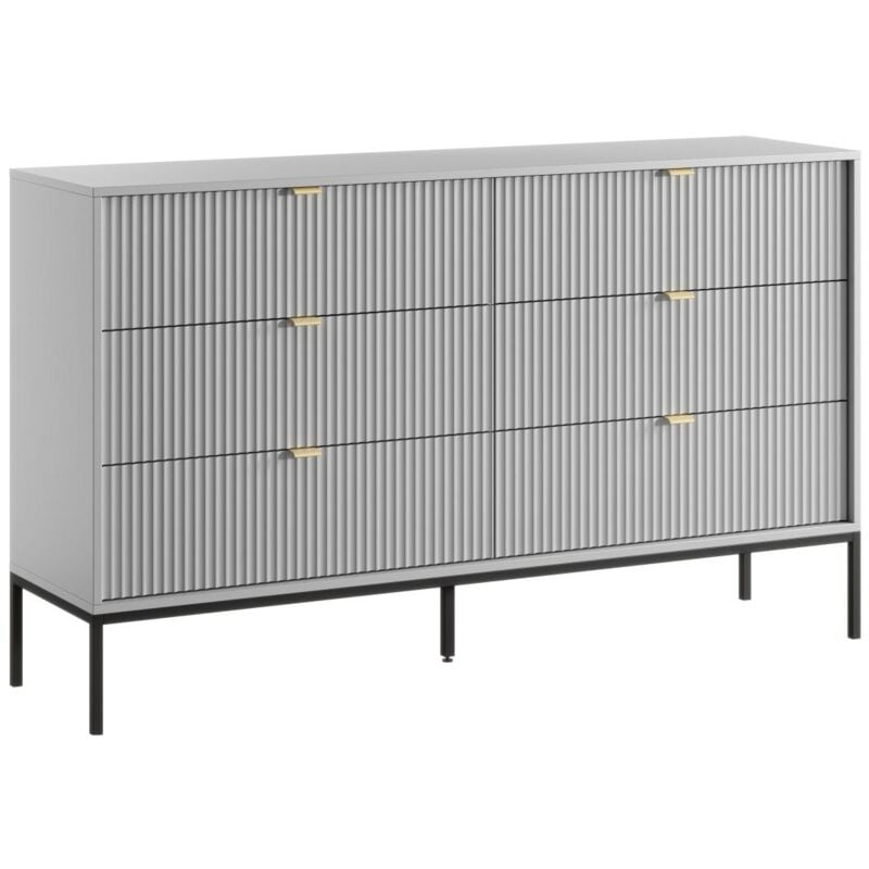Commode 6 tiroirs - Gris - liouba de Pascal Morabito