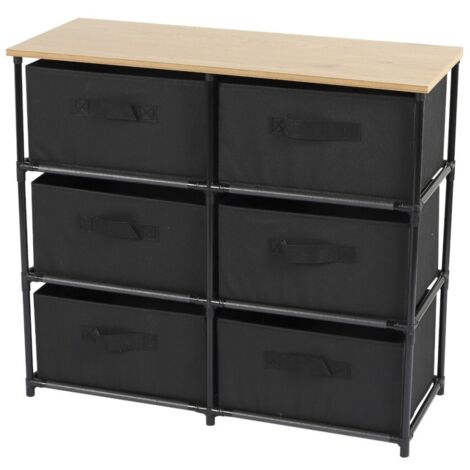 Commode 6 tiroirs intissés