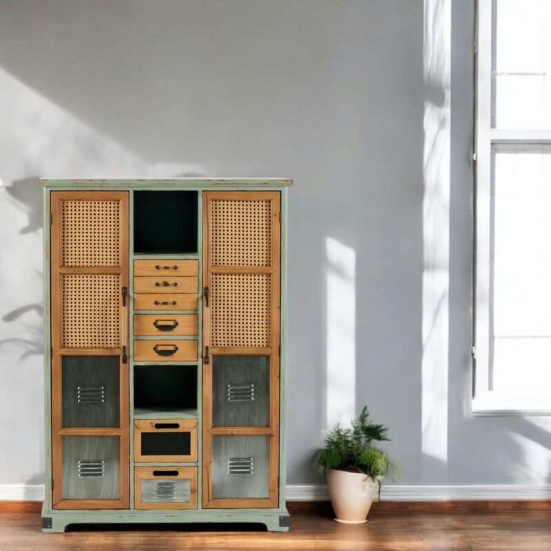 Commode 7 tiroirs 2 portes 2 niches lamphun