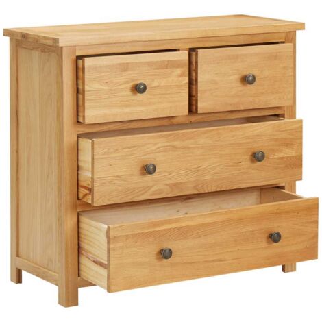Commode 80x35x75 cm Bois de chêne massif CFW651475
