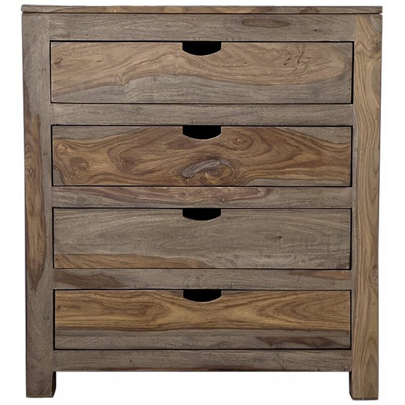 Massivmoebel24 - Commode 85x42 Palissandre huilé Gris taupe nature grey 85