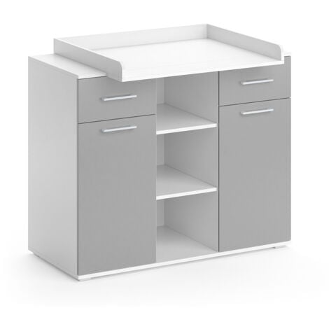 Commode à langer Leonie, Gris, 113 x 109 cm, Vicco