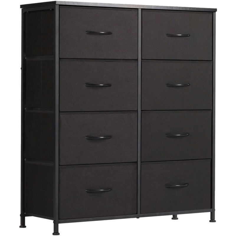 Commode à tiroirs en tissu - buffet - armoire polyvalente - armoire à tiroirs (avec tiroirs à structure métallique en tissu) - pour chambre à coucher