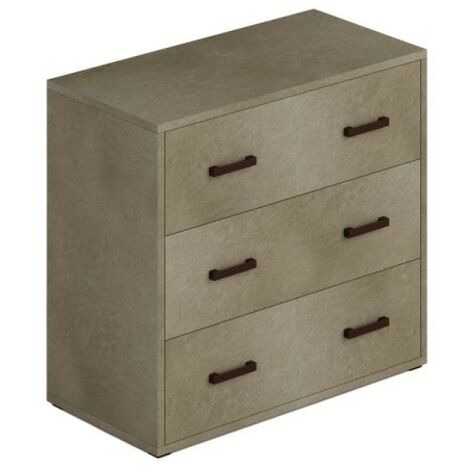 Commode Argilla avec 3 tiroirs en bois mélaminé cm 91x45xh81