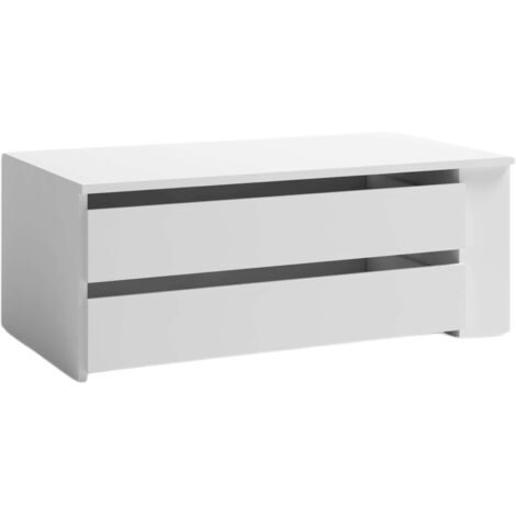 Commode armoire Sava Interior blanc mat – 2 tiroirs en mélamine – Dimensions 88 x 35 x 49 cm – Meuble moderne pour dressing – Ventamueblesonline