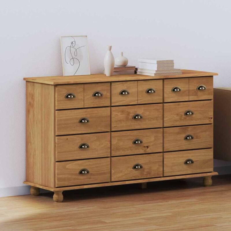 Commode Marron 79 x 40 x 133,5 cm Bois de pin massif Vidaxl