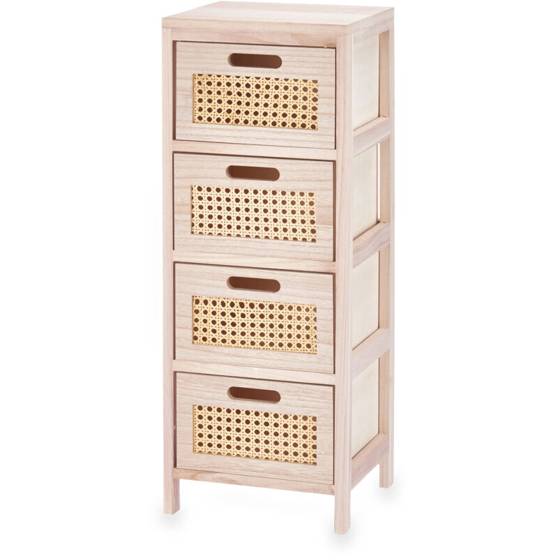 Commode avec 4 tiroirs, cannage viennois