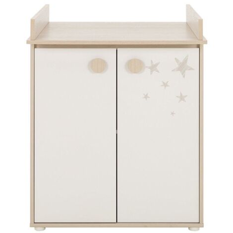 Commode avec plan à langer Felix - Fabrication Française - Calicosy - Bois clair