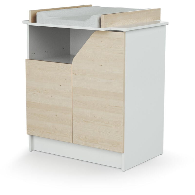 Les Tendances - AT4 - Commode à langer 2 portes, 1 niche carnaval en bois