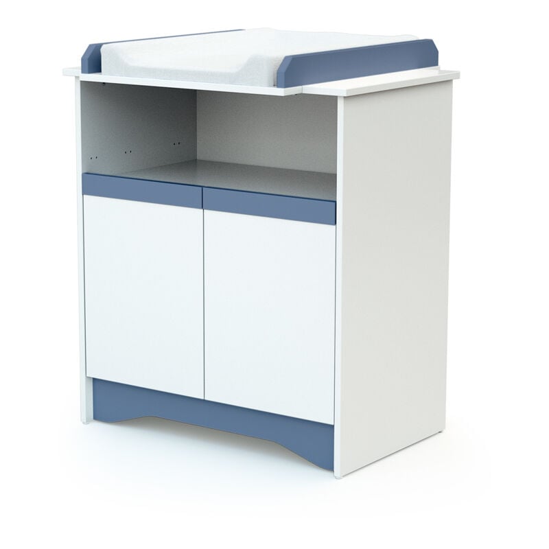 Les Tendances - AT4 - Commode à langer 2 portes, 1 niche cotillon en bois