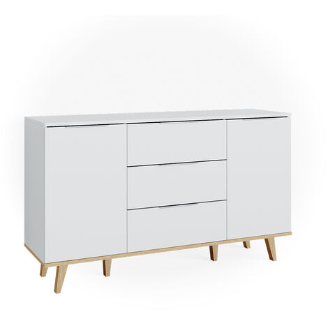 Commode avec tiroirs Nautica, Blanc, 138 x 82 cm, Vicco