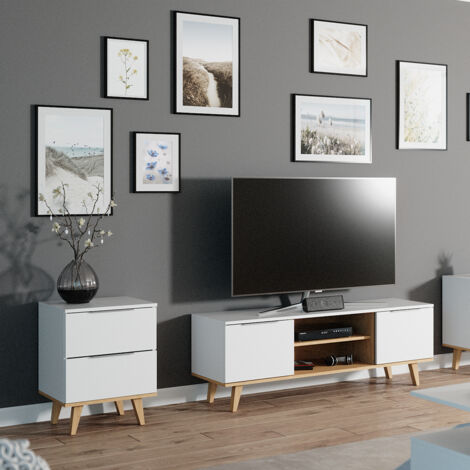 Commode avec tiroirs Nautica, Blanc, 45.9 x 61 cm, Vicco