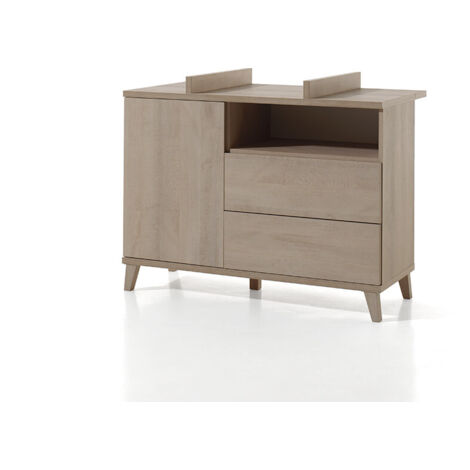Commode bébé contemporaine coloris chêne Cataline