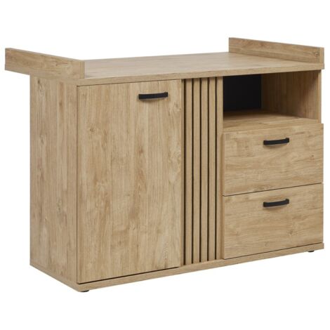 Commode bébé TOMMY – Table à langer intégrée coloris chêne doré