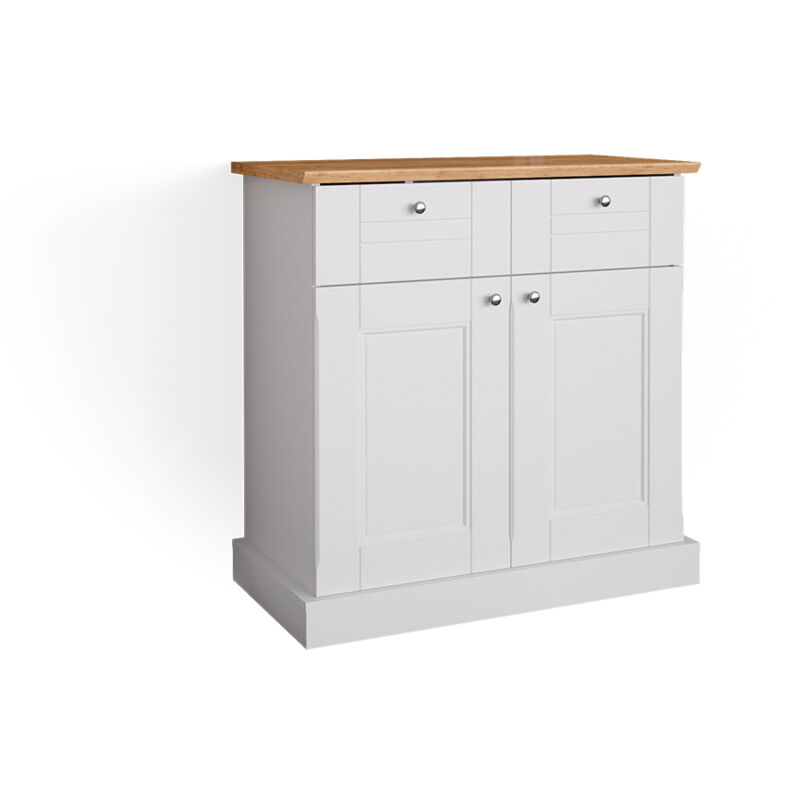 Vicco - Commode avec tiroirs Bergamo, Blanc, 82.6 x 83.6 cm