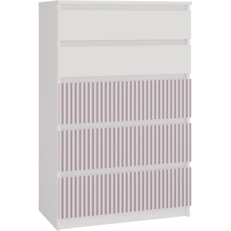 Commode, blanc / rose, 70 × 109,5 × 40 cm