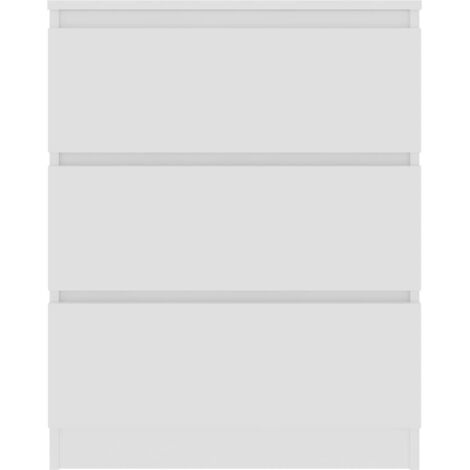 Commode blanche 3 tiroirs 60x35x76