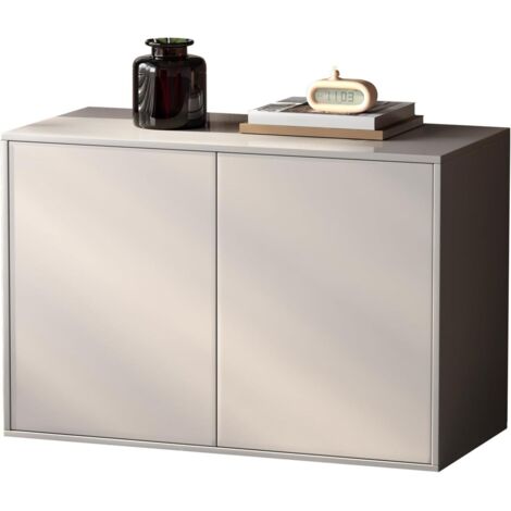 Commode blanche 80 cm, 3 tiroirs modulaire - chambre/salon/entrée