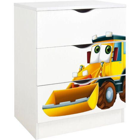 Commode blanche avec les tiroirs ROMA - Mr. Excavateur