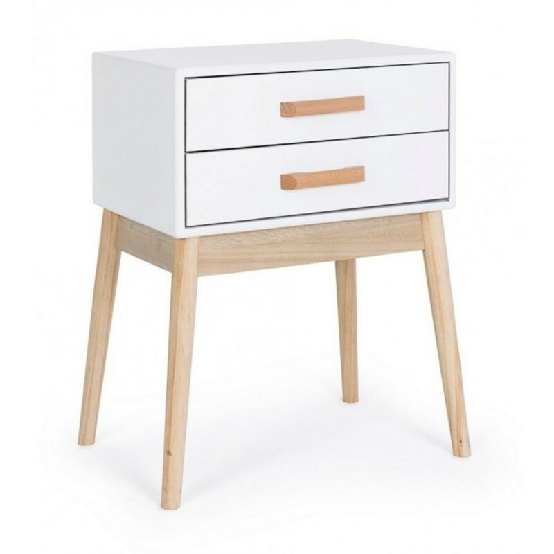 Commode blanche ORDINARY 2 tiroirs 58h cm