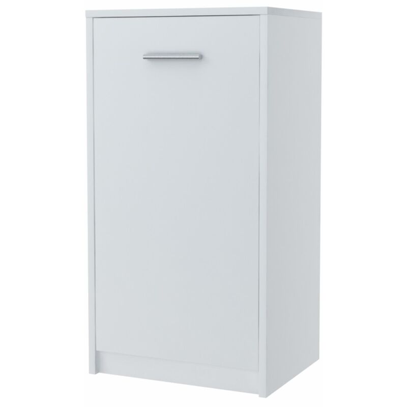 Commode BODO 1D BLANC, 40 cm, étagère, 1 porte