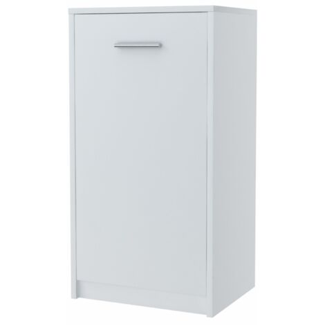 Commode BODO 1D BLANC, étagère de 40 cm, 1 porte