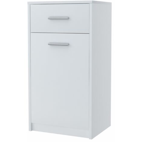Commode BODO 1D1S BLANC 1 porte 1 tiroir